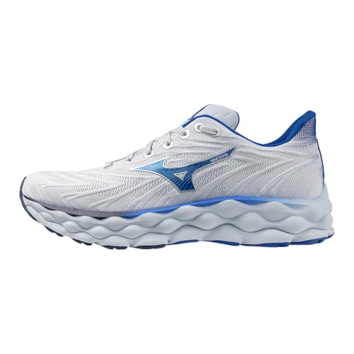 Mizuno Mens Wave Sky 8 Running Shoe, Plein Air-Laser Blue,
