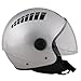 BHR Casco Demi-Jet 810 AIR | Pratico Casco Scooter Omologato ECE | Casco Moto Jet con 16 Fori di Areazione, Visiera Antigraffio & Sgancio Micrometrico | SILVER | M