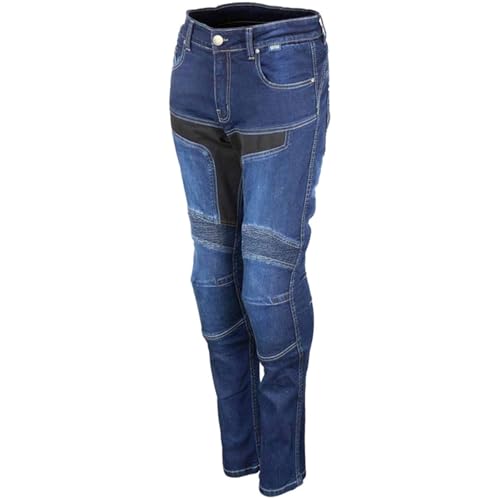 GERMAS GMS Viper Jeans moto da donna, blu scuro, 34