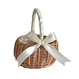 Material: La canasta de flores está hecha de ratán natural, con color natural, durabilidad, sin sustancias químicas, protección del medio ambiente y salud.
