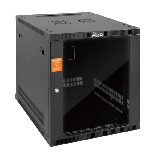 Tecmojo 12U Wall Mount Rack Cabinet, Heavy-Duty 176 Lbs...