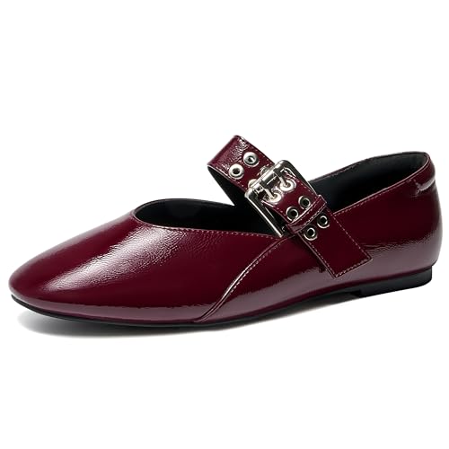 Mary Janes Flats for Women Round Toe Stylish Women's Ballet Flats Shoes for Casual Party Ball Wedding