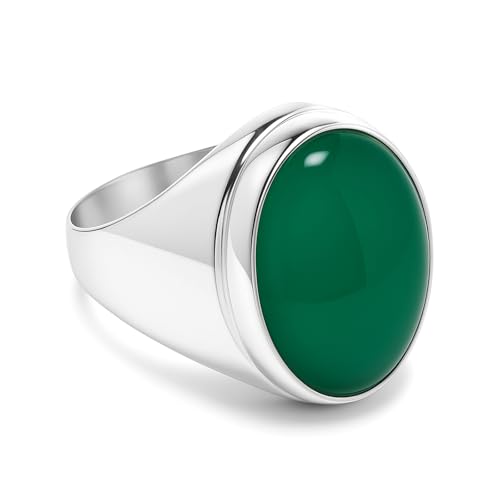 Bague Onyx Vert bague moderne ajustable taille 59 contre bijoux ternes