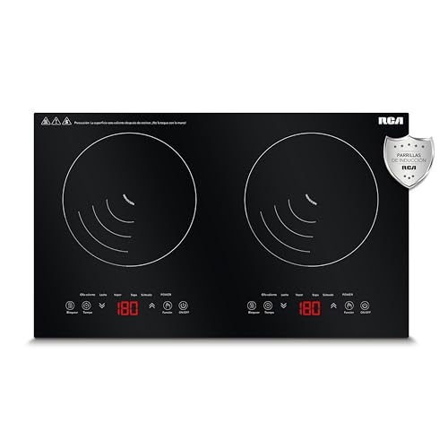 Recopilación de Estufas para Empotrar - los preferidos. 42 RCA Parrilla de Inducción Empotrable RC-12E2 de 2 Quemadores Vidrio Templado, Control Táctil, Temporizador de Apagado Automático, 5 Funciones de Temperatura, Sistema de...
