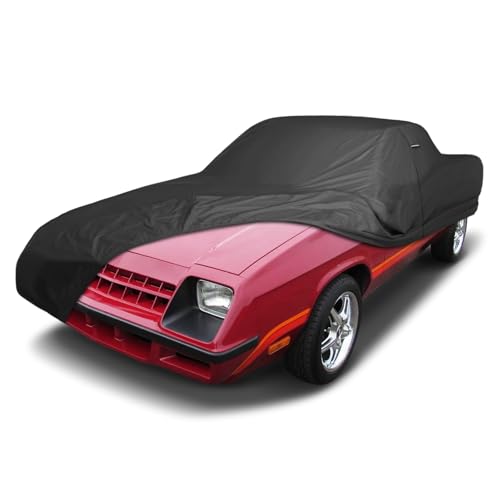 Image of iCarCover Premium Custom Car Cover for 1983 Plymouth Scamp Heavy Duty Waterproof All Weather Rain Snow UV Sun Protector Custom Fit Full Exterior Indoor Outdoor Protection Car Cover (Black)