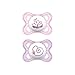 MAM Chupete Original S158 - Chupete con Tetina de Silicona Skinsofttm Ultrasuave, para Bebé de 0+ Meses, con Caja Auto Esterilizadora, Rosa, 2 Unidades