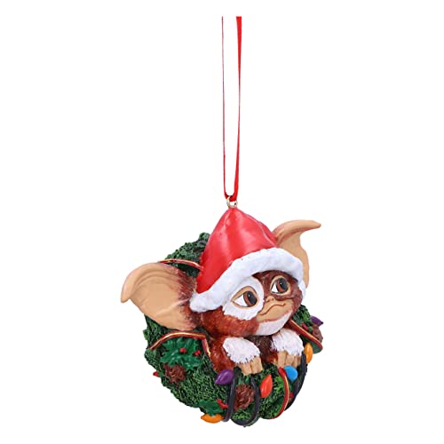 Nemesis Now Gremlins Gizmo in Wreath Hanging Ornament 9.5cm, Resin, Officially Licensed Gremlins Merchandise - Image 4