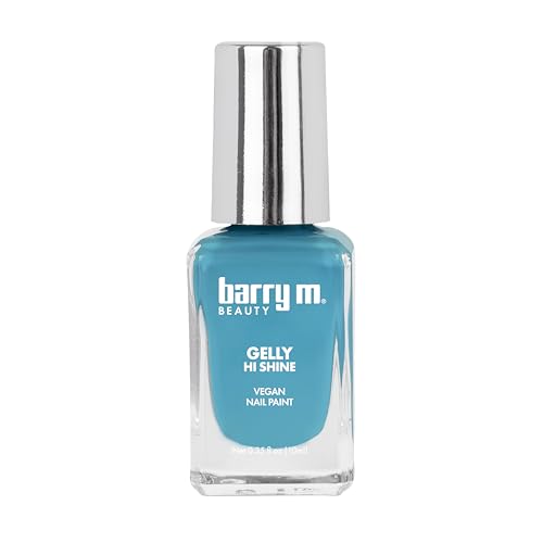 Barry M Gelly Hi Shine Nail Paint Shade Blue Hawaiian |Blue Nail Polish | Glossy Finish