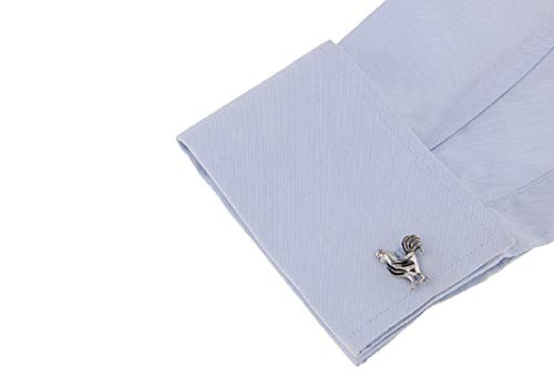 MRCUFF Chicken Rooster Pair Cufflinks in a Presentation Gift Box & Polishing Cloth3