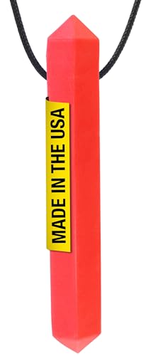 ARK Krypto-Bite, Chew Necklaces for Sensory Kids and Adults, Oral Fidget for Autism, ADHD, SPD, Anxiety, Medical-Grade Sensory Chew Necklace, Standard, Softest, Red