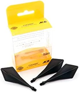 CUESOUL Very Slim TRAJ AK8 New Integrated Dart Flights and Shafts Diamond Shape,Dart Flight Black Set of 3