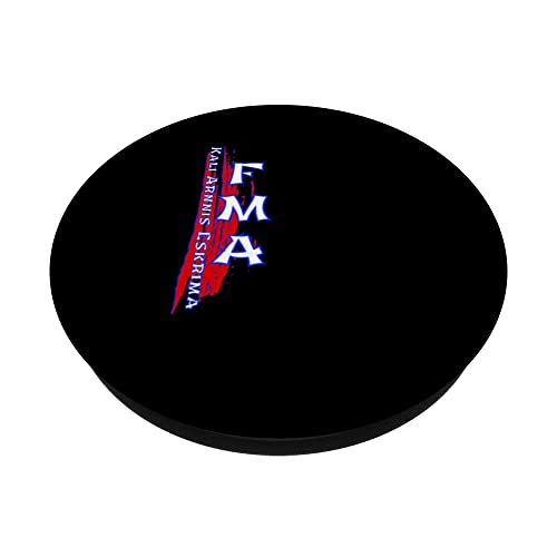 Arnis Eskrima Kali Filipino Martial Arts logo for the fan PopSockets Swappable PopGrip, Black - Image 2
