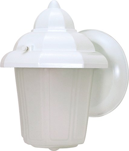 Nuvo Lighting 60/639 One Light Lantern Outdoor Wall Mount, Small Hood, White