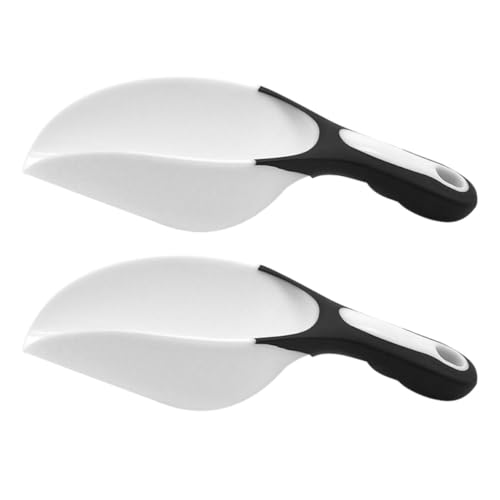 Pack de 2 palas para hielo de plástico PP blanco ligeras con superficie lisa para cocina