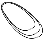 Premium Material: Crafted from high-quality waterproof leather and alloy, these leather cord necklaces are lightweight, durable, and perfect for daily wear. Versatile Sizes: Available in three adjustable lengths (45cm, 50cm, 70cm), offering flexibili...