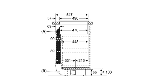 Bosch HEZ9VDKE1 Abluft-Installationssatz geeignet für Saugtisch