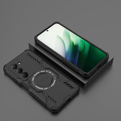 Image of Back Cover Case for Redmi 15 5G | 360 Protection Mobile Phone Case Mag-Safe | Camera Protection | Back Cover for Redmi15 5G / Redmi 15 5+G - Black TPU+PC