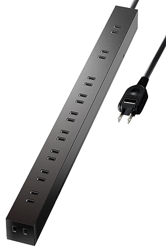 エレコム(ELECOM) エレコム 10個口 5m 電源タップ 雷ガード ブラック