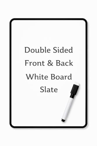 Image of YAJNAS 8x10 Inch Double-Sided Writing Whiteboard Mini Slate with Multi-Color Frame | Pack of 1 | Includes 1 Marker Pen | Reusable Dry Erase Writing Board for Meeting, Planning, Teaching, Office & Home