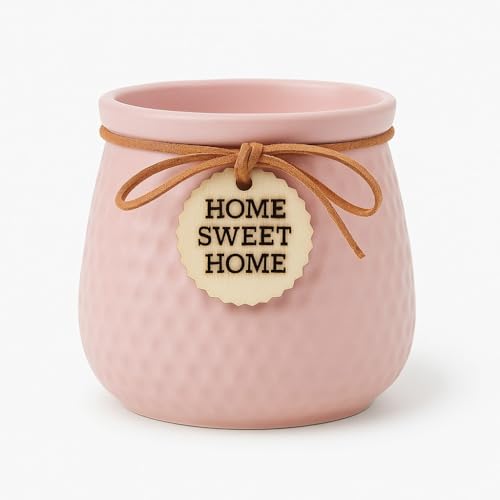 Image of Yo Green Ceramic Plant Pot for Indoor & Outdoor, Modern Planter for Home & Office Decor, Durable, Stylish Finish, Ideal for Tabletop, Shelf, Balcony, Great Gift Idea (Pink, 3 Inches)