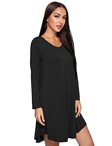 Image of GYS Womens Bamboo Viscose Nightgown Super Soft Lightweight Night Shirts for Sleeping