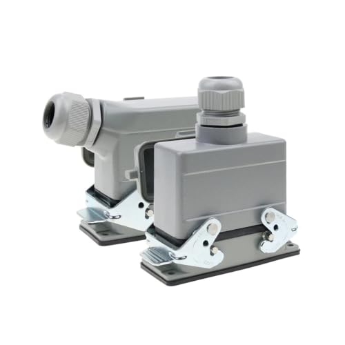 Conector rectangular de 16 núcleos HDC-HE-16-5 impermeable 16A verde militar para aeronáutica 7