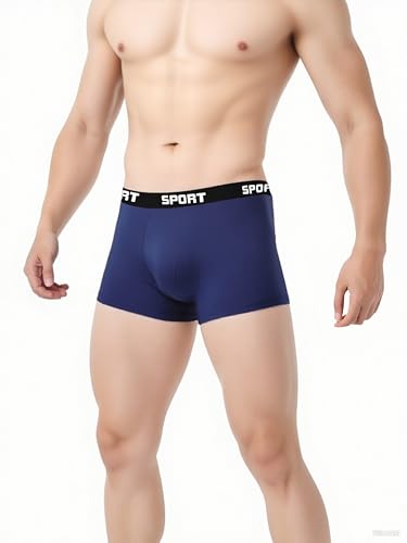 Men's Performance Boxer Briefs Moisture-Wicking Athletic Underwear for Gym Running Quick Dry Navy3