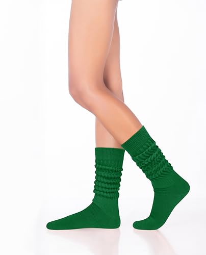 Image of Violet Mist women slouch socks thick colored knee high scrunch socks long stacked sock boot 80s 90s Novetly