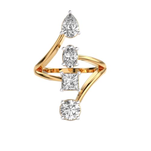 Bague en argent sterling 925 moissanite et pierres précieuses : bijou de luxe fait main LKJR_0372