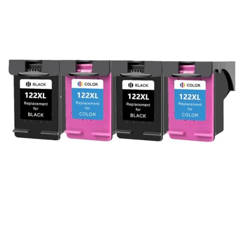 Cartouche encre 122XL CH563HE CH564HE compatible DeskJet 1050 1510 2050 4 pack