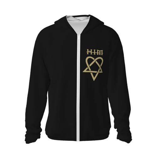 Heartagram Sun Protection Hoodie Sunscreen Hoodie with Zipper for Men Women