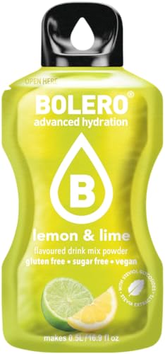 Bolero Drink Sticks White Grape, 12 Sticks to Mix with 500ml of Water (lemon & lime, 3g)