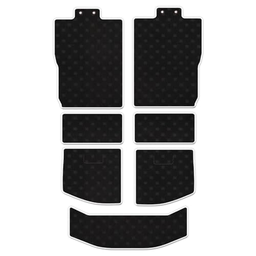 Hotfield ホンダ 新型 N-BOX/NBOX カスタム ラゲッジルームマット JF5 JF6 STDブラック ロック糸カラー:ホワイト