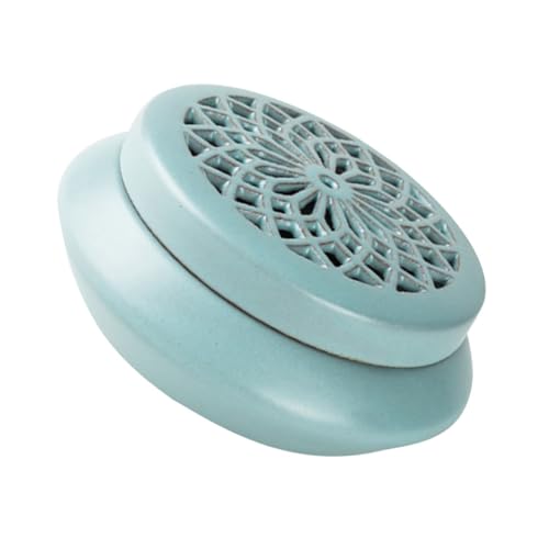 Lurrose Ceramic Incense Burner in Sky Blue for Home and Office Aromatherapy Unique Tea Ceremony Aroma Stove with Delicate Design for Meditation Yoga Spa and Decorative Use