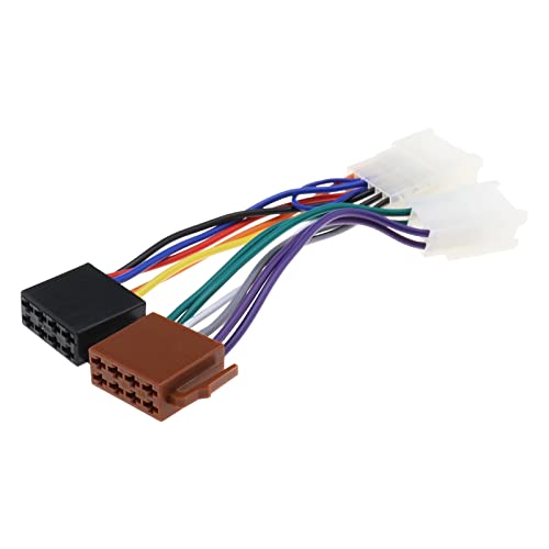 eMagTech Adaptateur Connecteur de Faisceau de Câblage ISO pour Autoradio Stéréo de Voiture Compatible avec Celica Corolla Hilux MR2 Yaris Avensis RAV4 Auris...