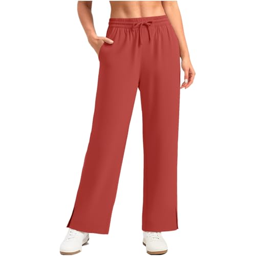 Pantalon de yoga à cordon coulissant et fentes latérales