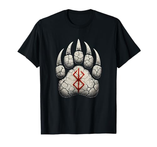 Berserk Bear Paw Berserk Rune Rune Symbol Viking T-Shirt