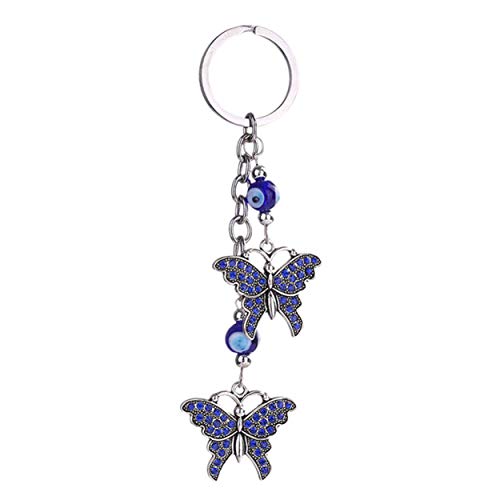 dyudyrujdtry Delicated  Pendant Rhinestones Design Necessaries Turkey Butterflies Purse Key rings Cute Key chain Eiffel Bag Products Tower Eye Turtles(None butterfly)