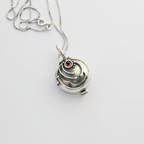 925 Sterling Silver Elena's Vervain Pendant Locket Retro Necklace Cosplay Women Jewelry With 17.7 Inches Chain3