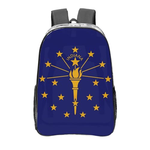 Sac à dos transparent Indiana noir avec poches pour le travail et sport