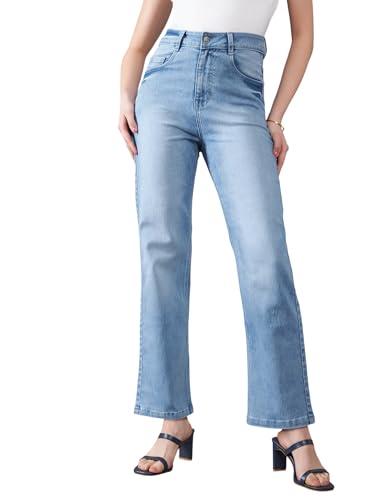 Image of Dolce Crudo Women's High Waist Straight Fit Jeans