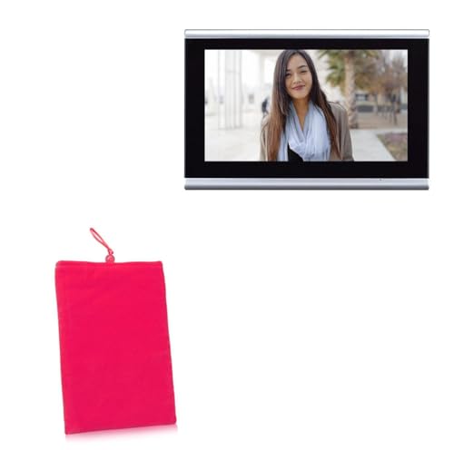 BoxWave Case Compatible with Optex IVPC-MS iVision + Connect Moblie Station (7 in) - Velvet Pouch, Soft Velour Fabric Bag Sleeve with Drawstring - Cosmo Pink
