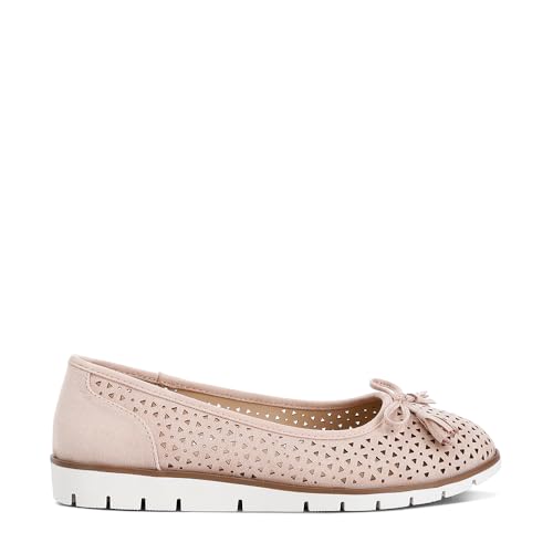 Pacer Perforated Leather Ballerinas