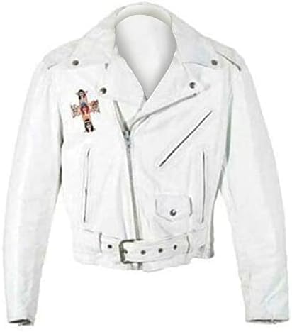 Paradise Gun Axl Roze White Lambskin Leather Jacket