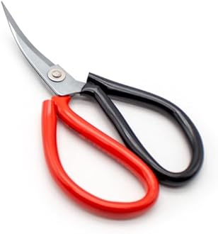 iDili Table Tennis Rubber Scissors, Elbow Bent Sharp Blade Carbon Steel Cutter, Ergonomic Handle for Professional Ping Pong Bat Racket Adhesive Trimming(B)