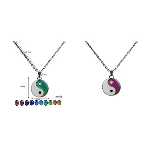 B Baosity 2Pcs Humeur Pendentif Collier Couleur Humeur Changement Couleur Amitié Graduation