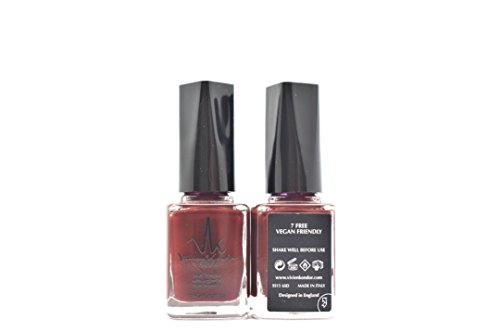 Vivien Kondor Vegan Friendly Argan Care Nagellack (Rot / Schwarz) – Bild 3