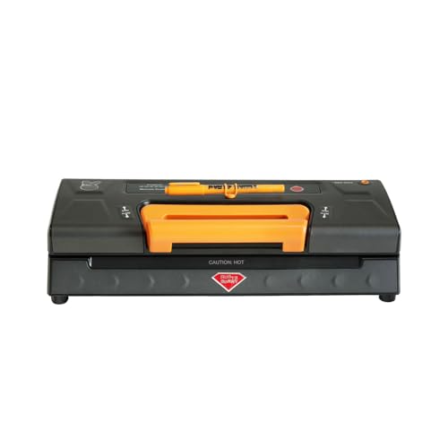 Precision Vacuum Sealer,120W Powerful 90Kpa Sealer For Food Storage,Household 8-in-1 Function,Easy Hand-Lock,Double Pump Vacuum Sealer Machine with Bags Storage, Built-in Cutter,Orange Color