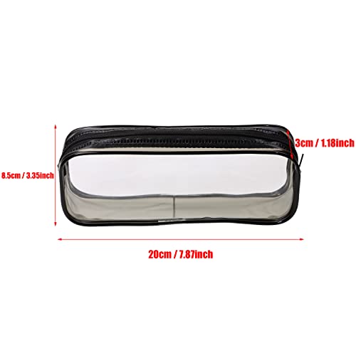 Image of Tupalizy 4PCS Clear Makeup Bag Zipper Pencil Case Pouch PVC Travel Cosmetic Organizer for Purse Toiletry Women Girls Students Pen Marker Crayon Highlighters Cable Cords Tool Storage Art School Supply