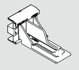 Blum Tandem Screw Mount Rear Socket 295.6400